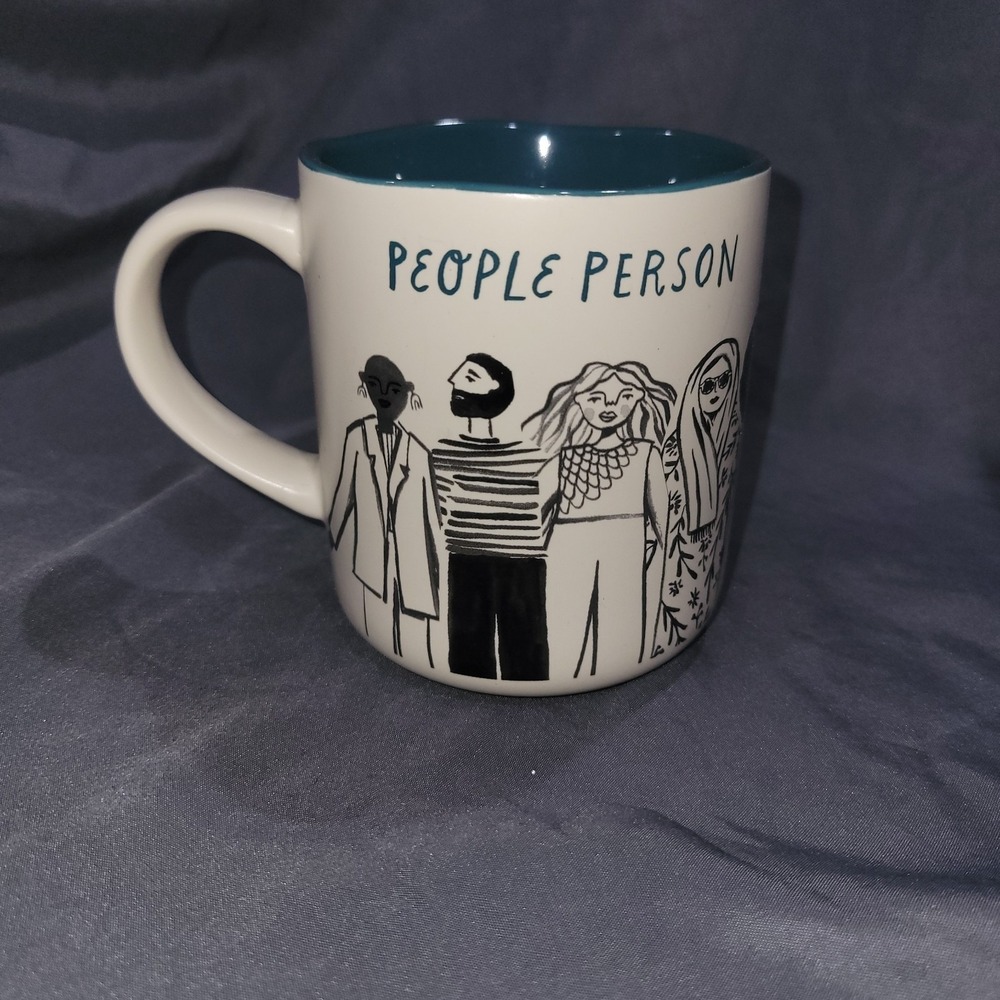 People Person Coffee Mug Opal House stoneware microwave and dishwasher safe